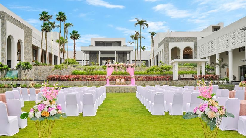 Beautiful outdoor lawn setup for an event - Pramod Lands End Resort, a member of Radisson Individuals